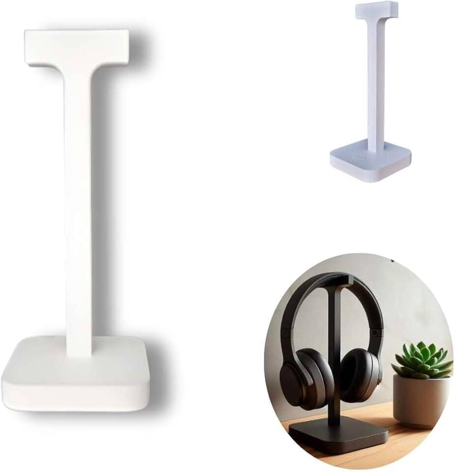 Suporte Porta Headphone/Headset Fone De Ouvido Para Mesa(Branco)