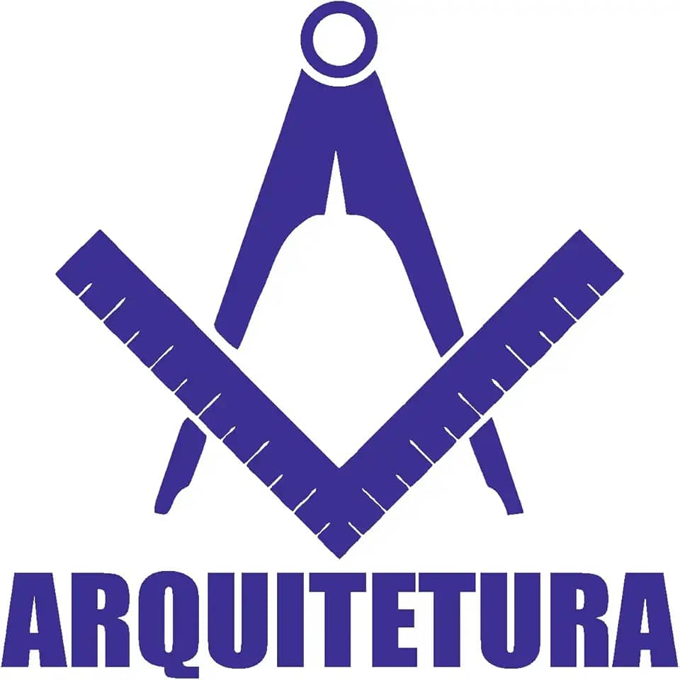 Adesivo Profissão Arquitetura para Estudantes Arquitetos Ideal para notebook carro portas vidros Paredes vários tamanhos (AZUL MARINHO, 11X11cm)