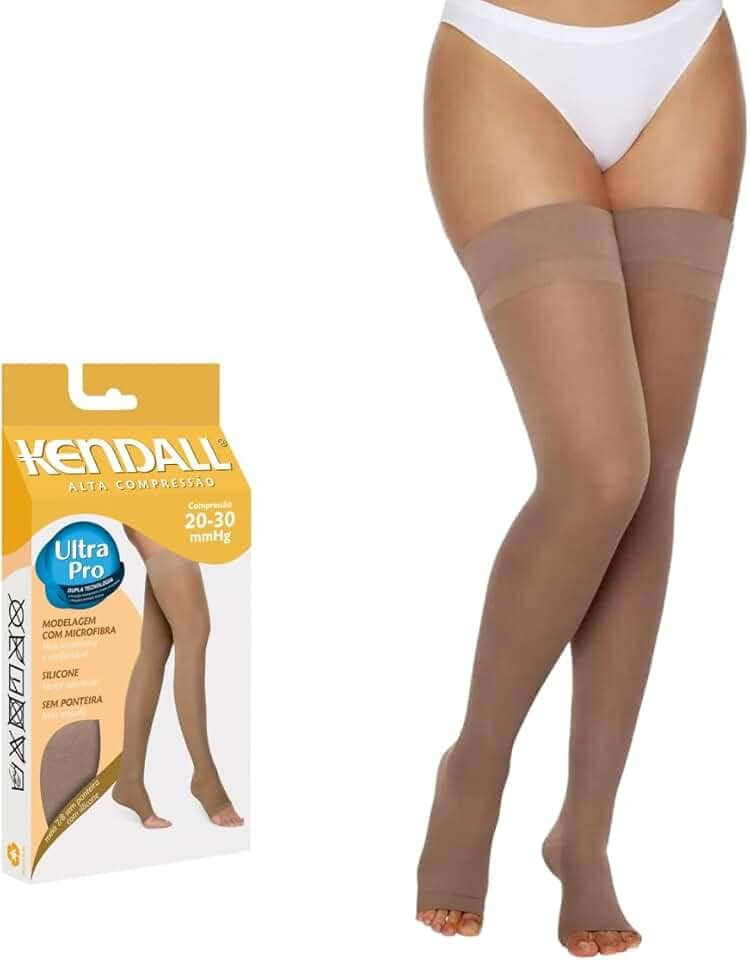 Meia Longa Sem Ponteira Alta Compressão, Kendall, Feminino