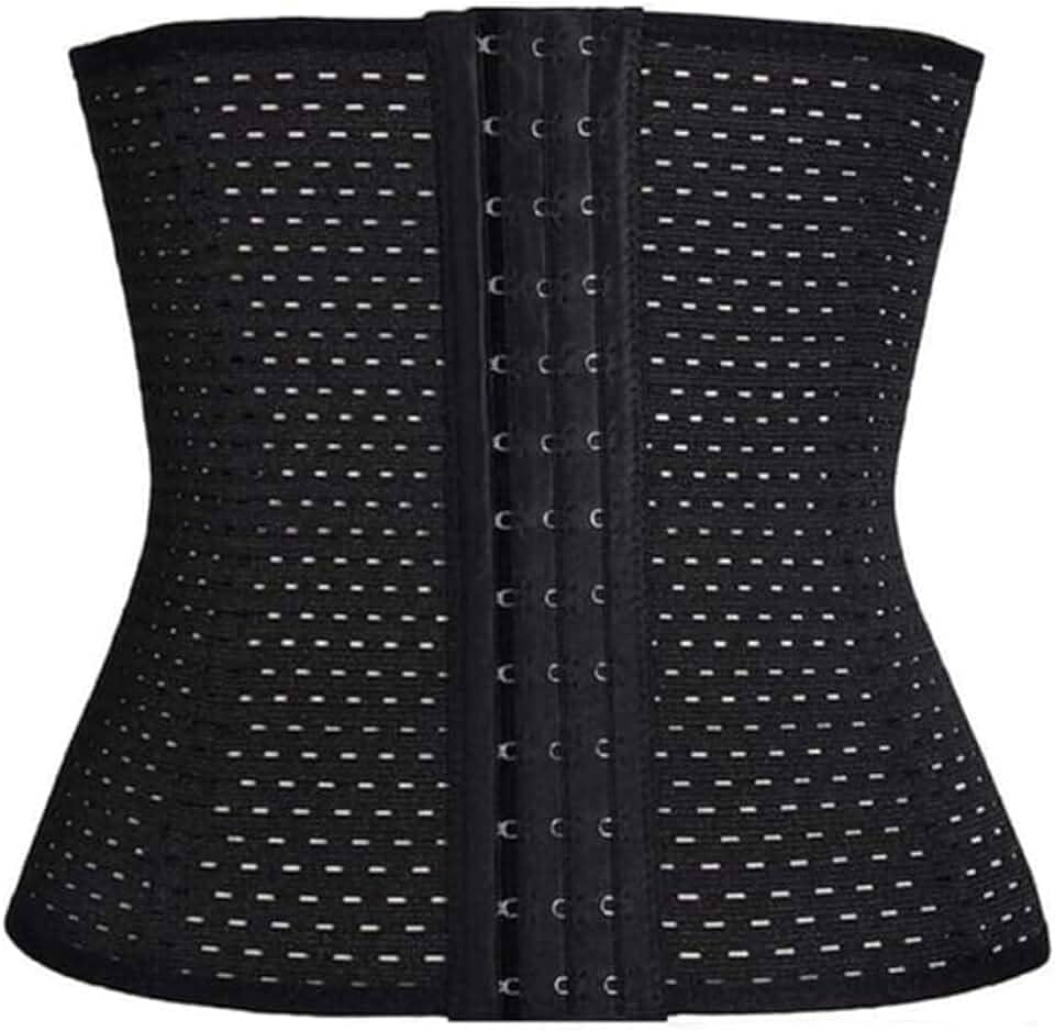 Cinta Modeladora Feminina Premium DUPIN – Compressão Ajustável para Barriga Definida – Preta Elegante