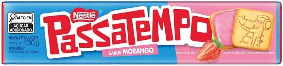 Biscoito Nestlé Recheado Passatempo Morango 130g