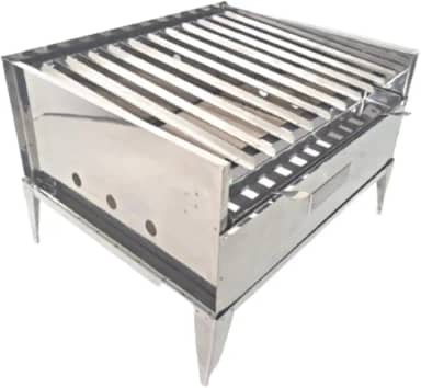 Churrasqueira Portatil Parrilla Em Inox Refratária E Coletor