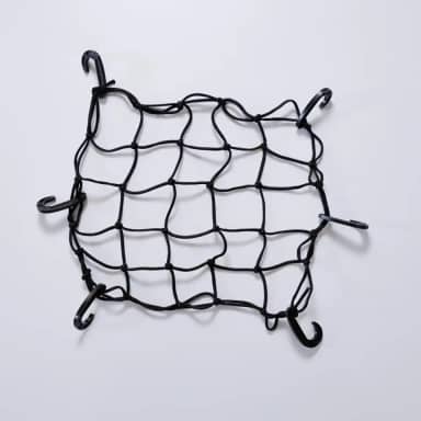 Rede Elástica Tipo Aranha para Moto, 50 cm, Preta, Suporte para Bagageiro e Capacete