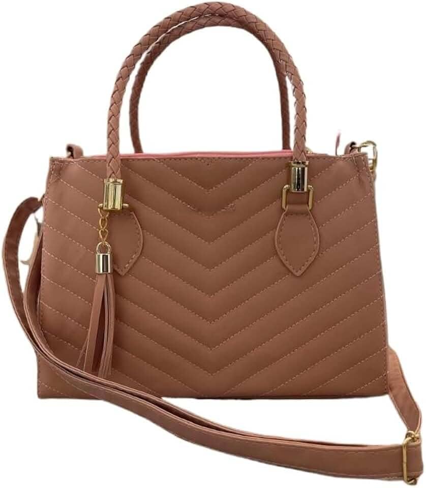 Bolsa Feminina, Alça de Ombro Removível, Couro Sintético Preto, Detalhes em Metal Dourado