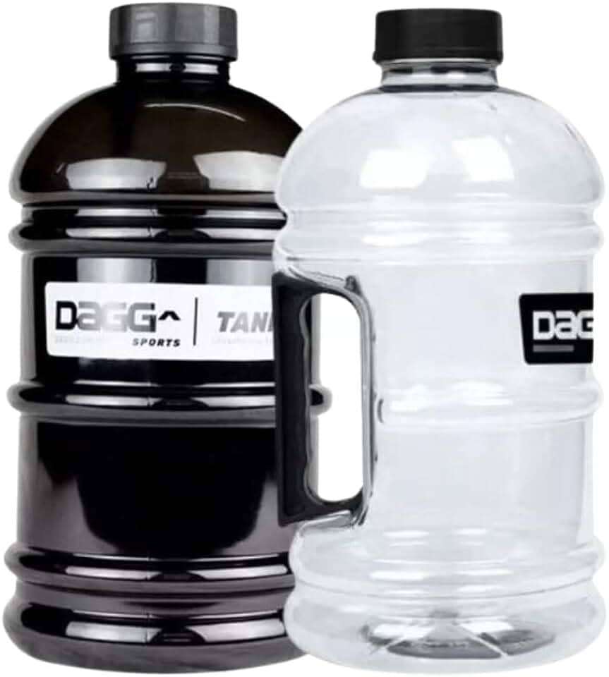 Garrafa Galão de Água 2L Squeeze Academia Musculação Treino Alça Antivazamento 2 Unidades