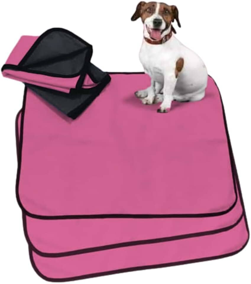 Kit 3 tapetes higiênicos laváveis premium - Alta absorção (Rosa, 70x50)