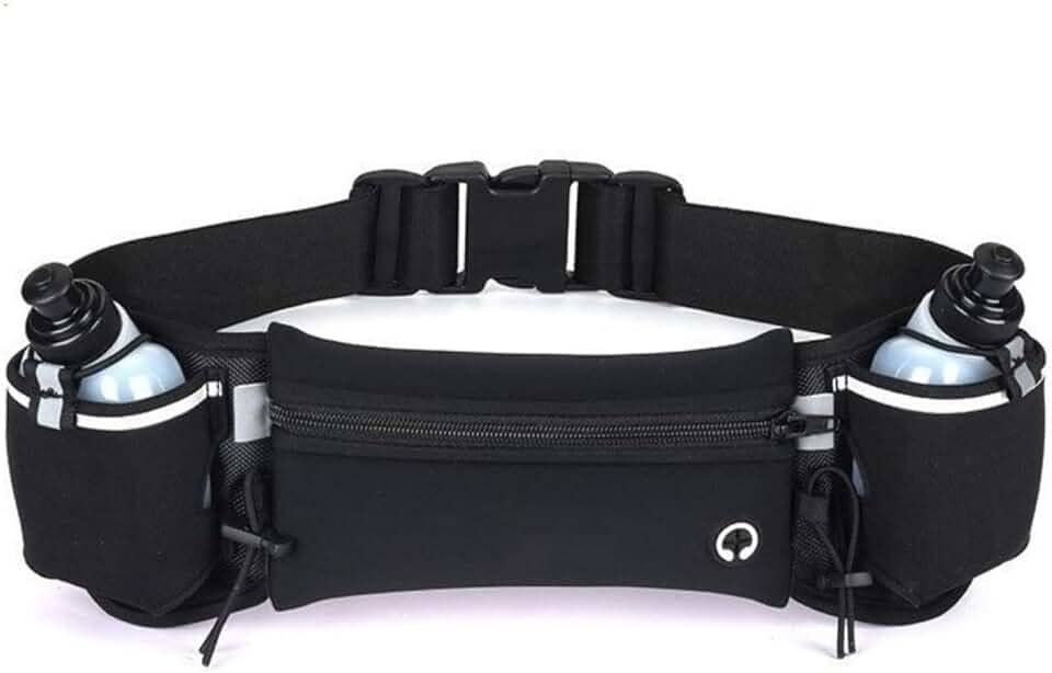 Cinto Hidratação Corrida Pochete Com 2 Garrafas Porta Celular Running Cinto De Hidratação Corrida Com 2 Garrafas 175ml cada