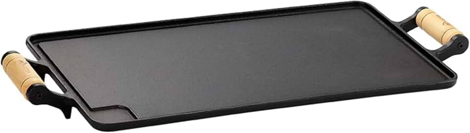 Chapa bifeteira De Ferro Fundido lisa Gourmet Para Cozinha