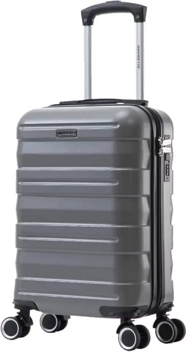 Mala de Viagem Bordo 8kg Allabard ANAC Regulamentada Avião Medidas Aceitas Voos Rodinhas 360° Removíveis (P045 Cinza)