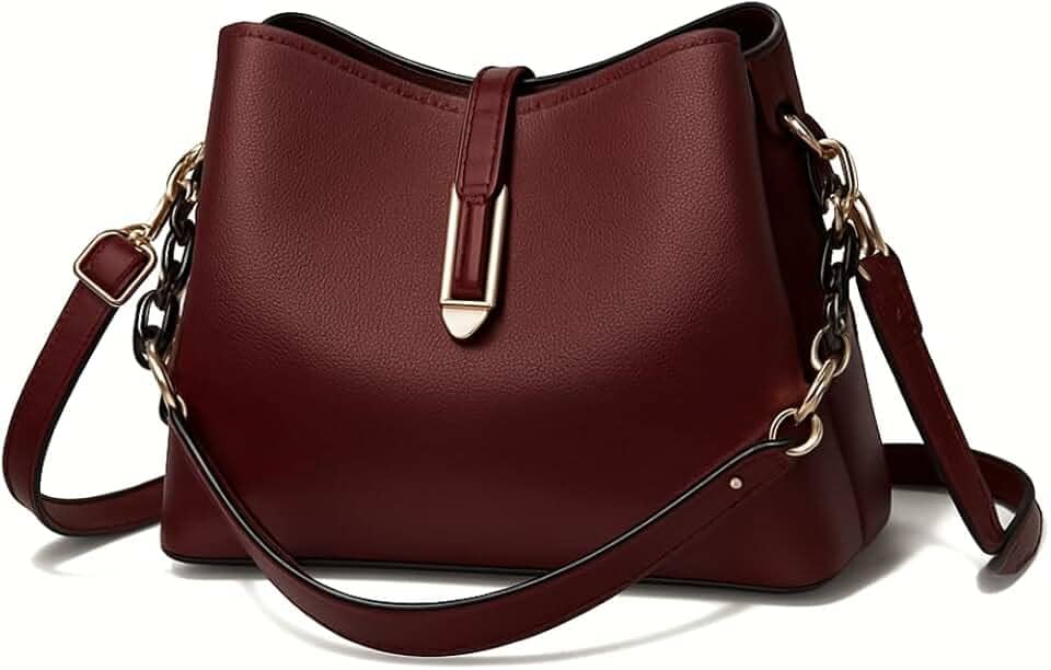 Bolsa Feminina Couro Plutônio Bolsa de Ombro Mão Transversal para Uso Diário Luxo Bolsa de Mão Multicamadas Tamanho Médio Moderna