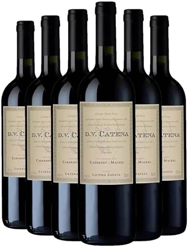 DV Catena Vinho Argentino Tinto, Cabernet-Malbec, Vidro, 6 Unidades, Armazenamento Horizontal, 30 cm Altura