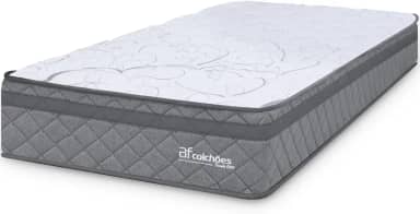 Colchão Solteiro Espuma D45 Extra Firme Antialérgico Certificado 88x188x24cm - BF Colchões