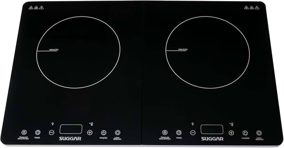 Cooktop Portátil de Indução 2 Zonas 220v Preto