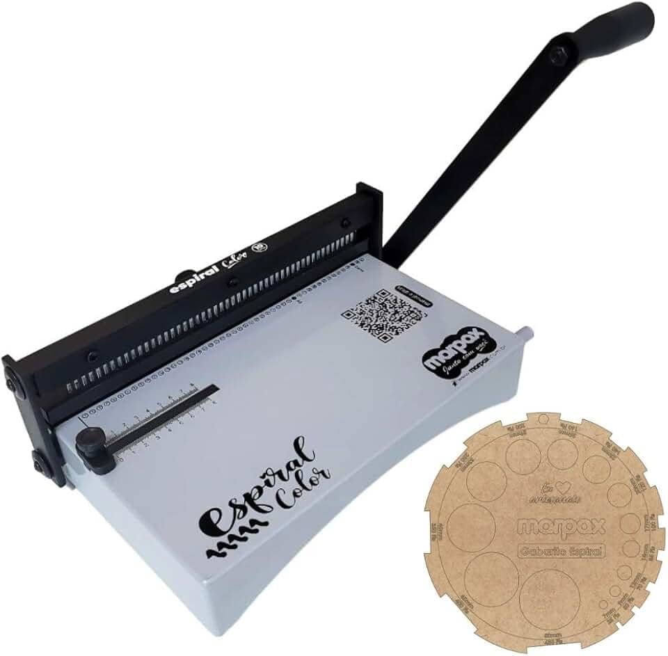 Encadernadora Espiral Color Preta Manual A4 Marpax 10Fls