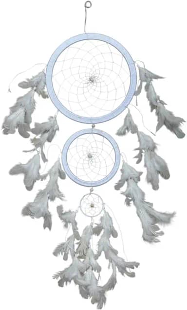 Filtro dos Sonhos 60cm Apanhador Branco Grande Decoração