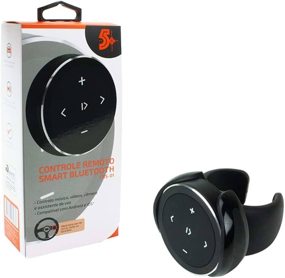 5+ Controle Remoto Smart Bluetooth, 5+, 026-2020, Preto/Cinza
