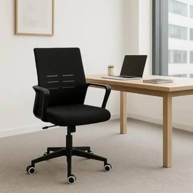 Cadeira de Escritório Ergonômica Giratória com Encosto Mesh e Altura Ajustável