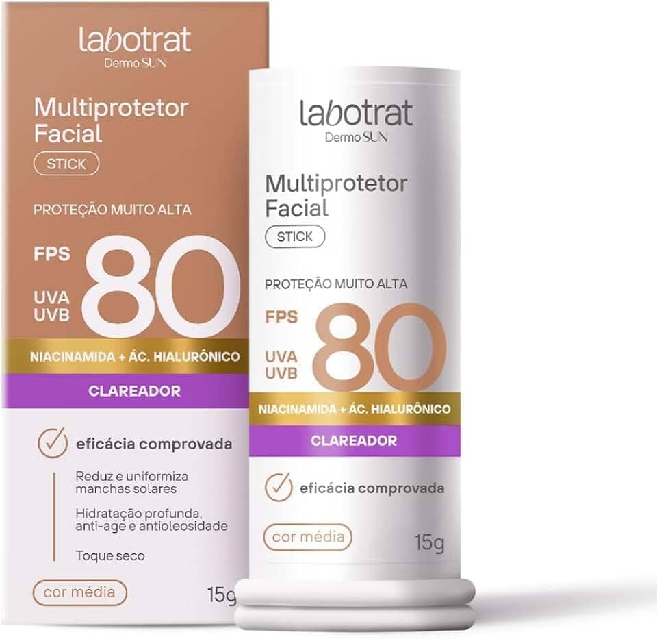 Multiprotetor Stick Bege Médio FPS 80 Dermo Sun 15g