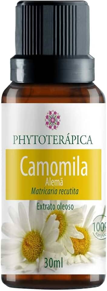 PHYTOTERAPICA - Óleo Vegetal de Camomila Alemã - Aromaterapia -Pele e Cabelo - É indicado como hidratante, emoliente e calmante para pele, útil para peles sensíveis e secas - 100% Puro, Natural - 30ml