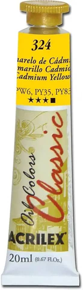 Acrilex, Tinta a Óleo Para Telas, Amarelo Cadmio, 20 ml