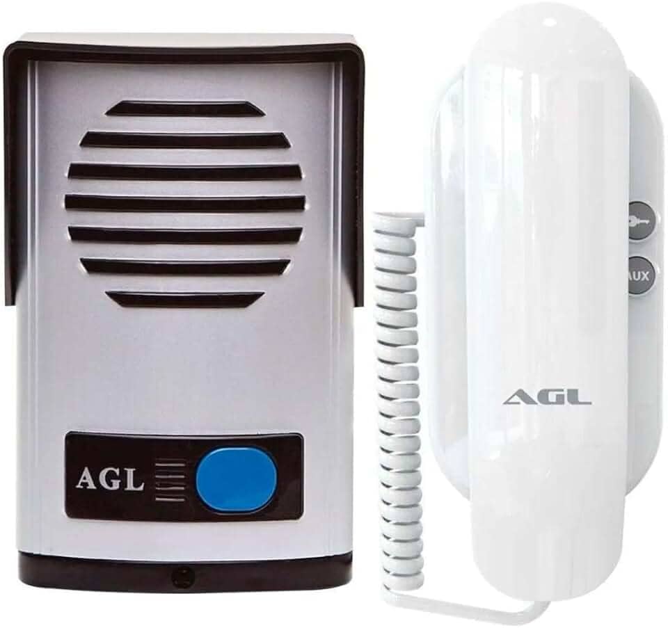 Kit Interfone Porteiro Eletrônico AGL P10 S - Alimentação Externa