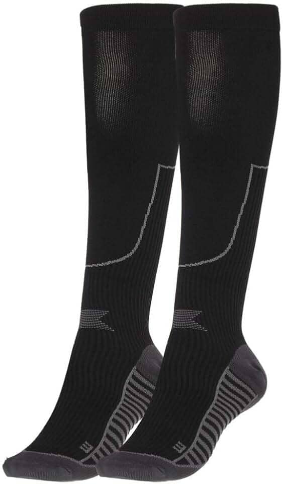 Meia Lupo Compressão 3/4 Performance Emana Corrida Academia Desenho do tecido:Liso/Preto;Tamanho:33-38