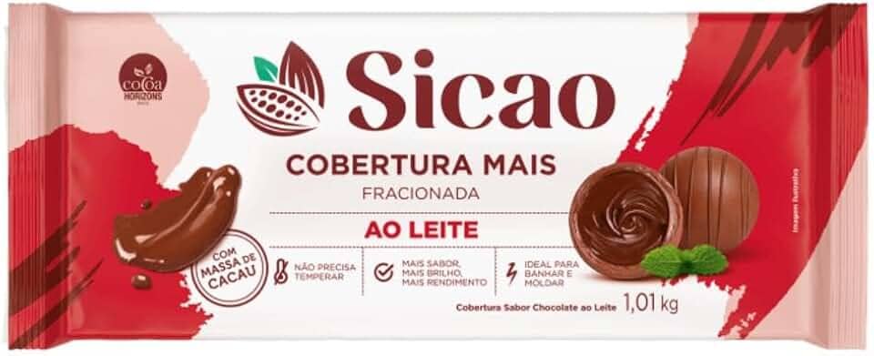 Chocolate Cobertura Fracionada ao Leite em Barra 2,1Kg Sicao