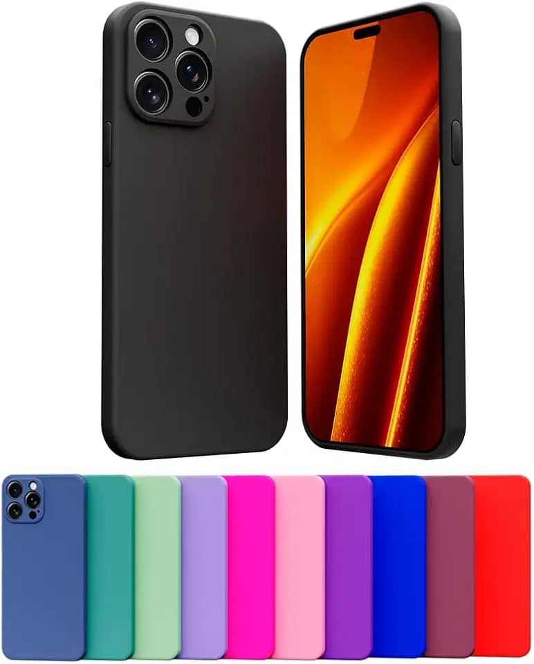 Capa Capinha Case Compatível Apple iPhone 12 PRO MAX Silicone Aveludada Com Proteção De Câmera [NOBRE STORE] (PRETO)