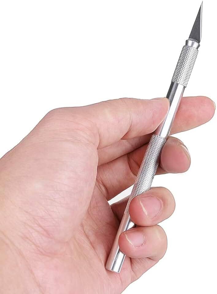 Estilete De Precisão com 6 Laminas, Bisturi Para Artesanato, Corte Preciso,Modelismo