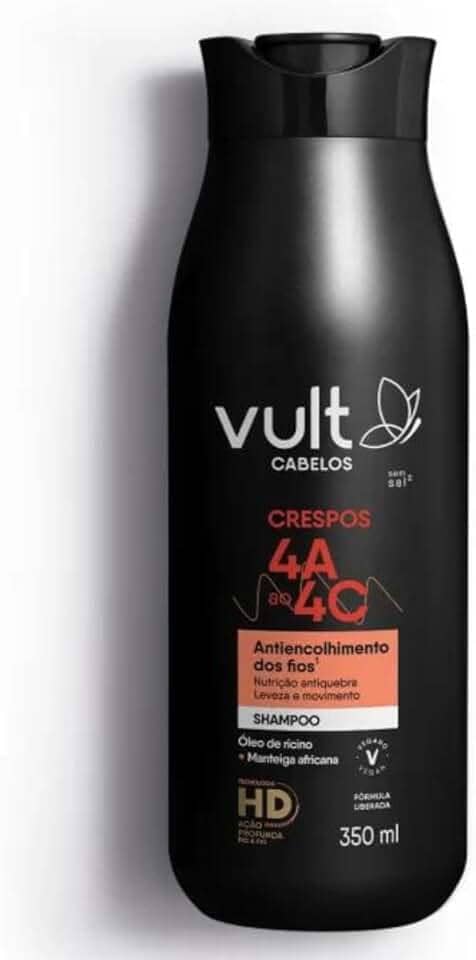 Vult Shampoo Crespo 4A ao 4C Antiencolhimento dos Fios