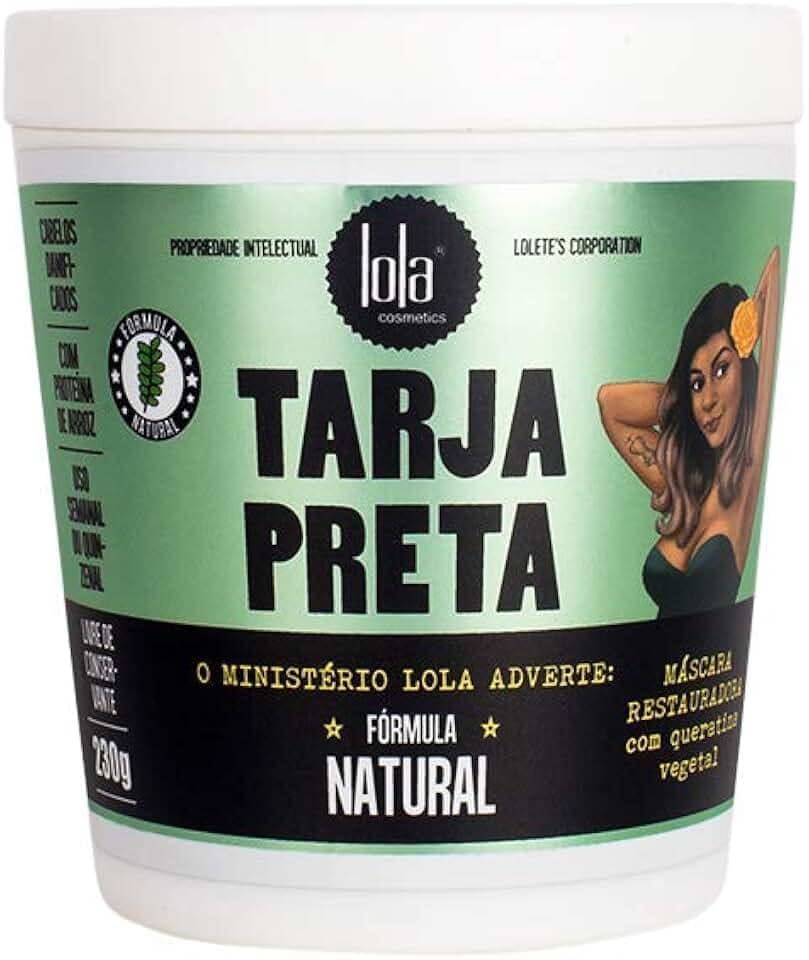 Tarja Preta Máscara de Queratina Vegetal 230g , Lola Cosmetics