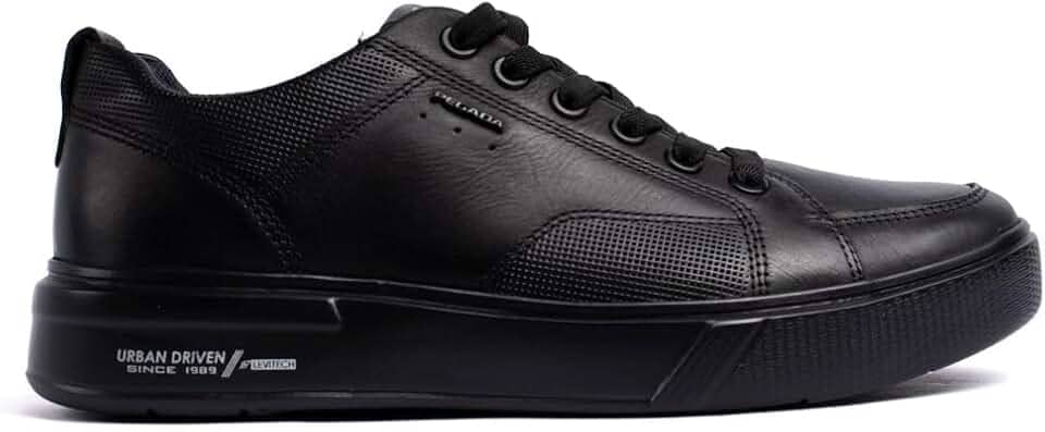 Tênis Masculino Pegada Levitech em Couro Preto