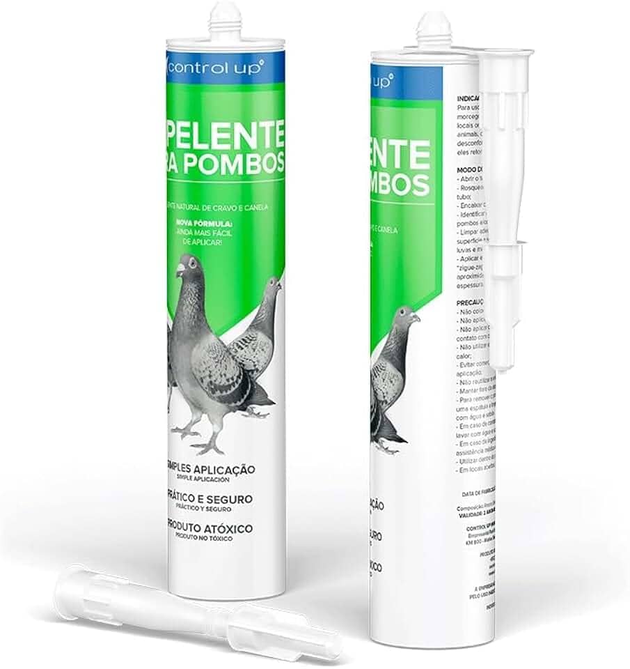 Kit 3 Gel Repelente Pombos Morcegos Control Up Atóxico 240g Cartucho
