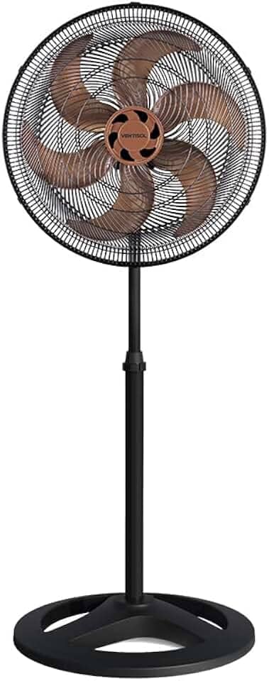 Ventisol Ventilador de Coluna Oscilante, Turbo 6 Pás Premium, Bronze, 50cm, 127V