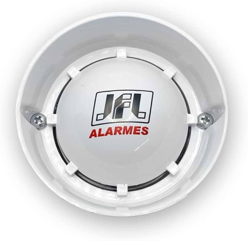 Sirene Para Alarme PIEZOELÉTRICA JFL 115 Db Branca 12 Volts