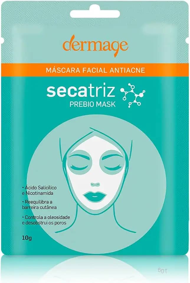 Secatriz Prebio Máscara Facial Antiacne, 10g, Dermage