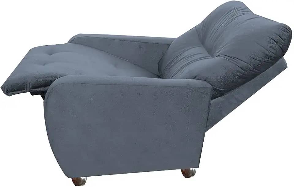 Poltrona Para Extensão De Cílios Reclinável Suede Imperio Moderno Grafitte