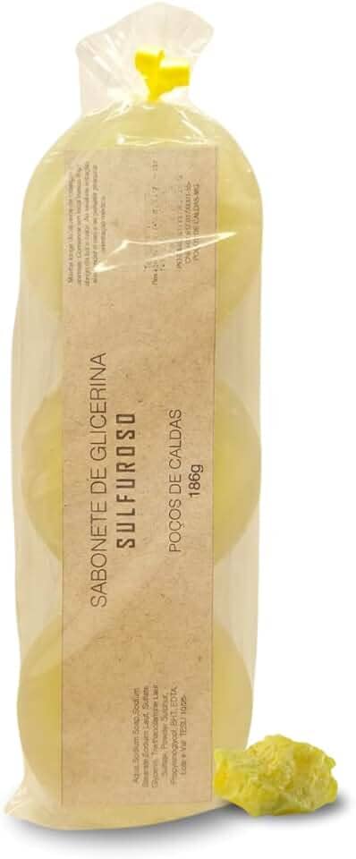 Sabonete Enxofre e Glicerina - Sulfuroso - Kit 3 Un. Poços De Caldas