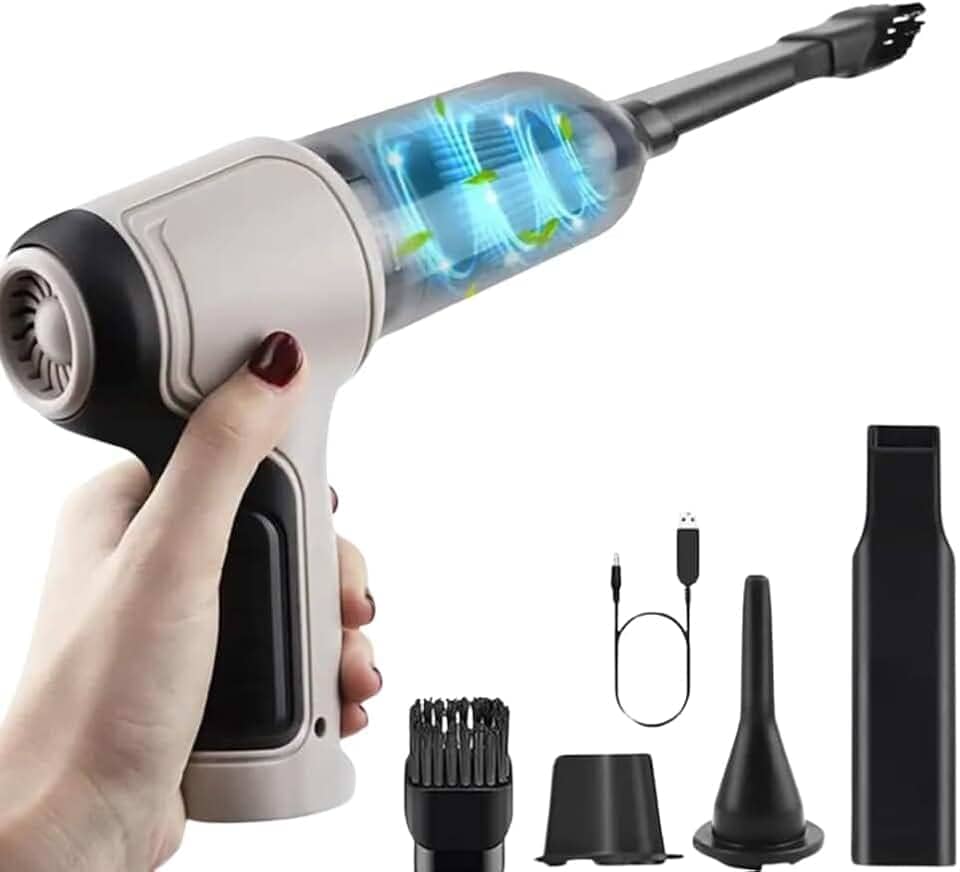 Aspirador de Pó Sem Fio Portátil 3 em 1 Para Limpeza de Carro, Cozinha, Quarto, Sala, Banheiro, Escritório, Bateria Alta Capacidade Motor 120W Recarregável USB, Cor Sortida - Premium