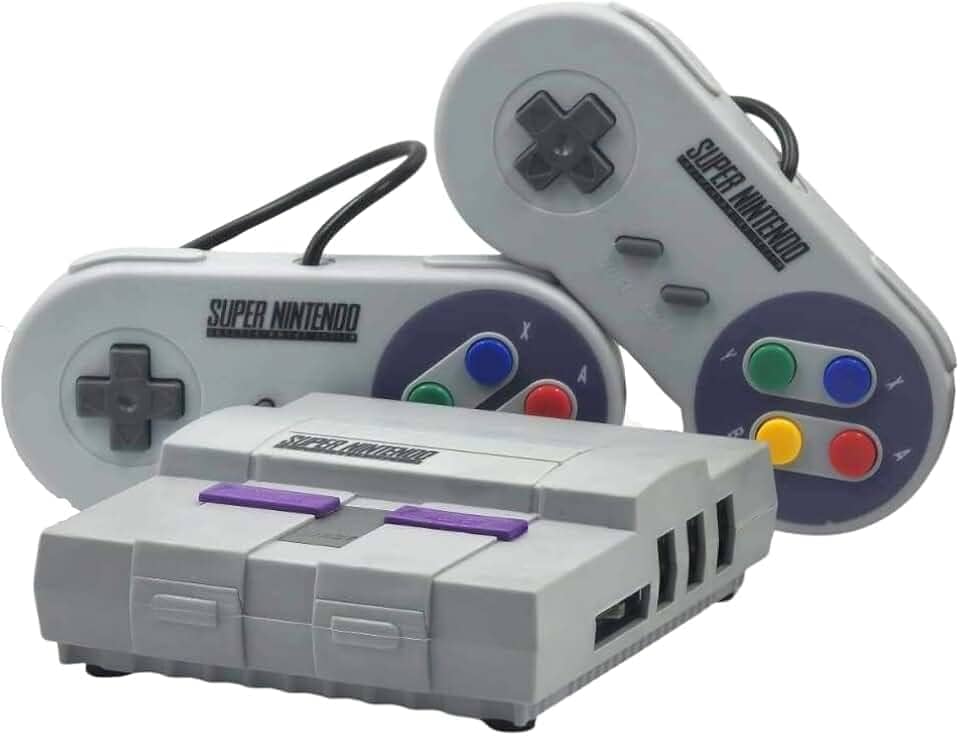 Game Retro Mini Super Nintendo + 150 mil Jogos + 2 Controles + Pack com todos os Jogos de Snes (Controles SNES)