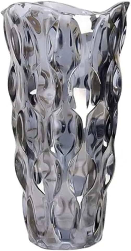 Vaso de vidro grosso primeira linha flores, decoração, sala (Grafite)
