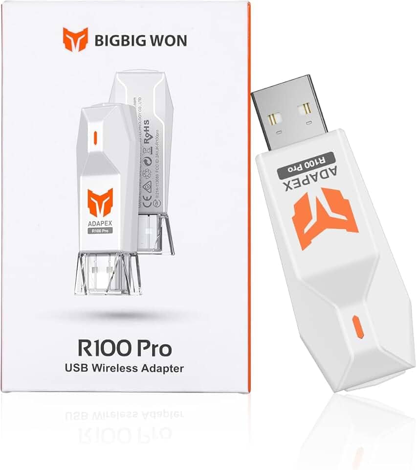 BIGBIG WON Adaptador de controle, adaptador Bluetooth para Xbox Series X|S/Xbox One X|S/Xbox Elite Series 2/Switch/PS5/PS4 no PC Win10&11/Switch/PS4, Turbo, adaptador sem fio de vibração para Xbox -