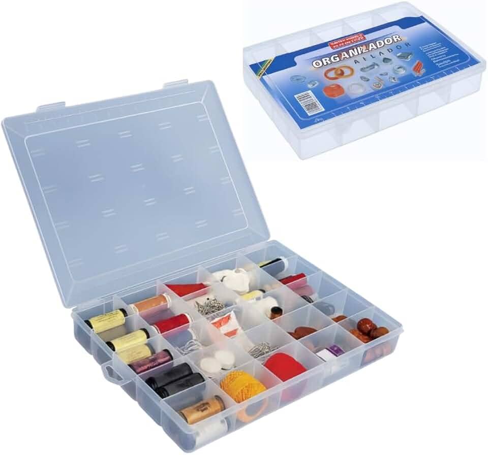 Caixa Organizadora Multiuso 25 Divisórias Fixas Estojo Transparente