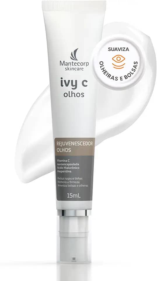 Creme Rejuvenescedor Olhos Ivy C Skincare - 15g - Ação Hidratante - Auxilia na Redução de Linhas Finas e Olheiras - Mantecorp