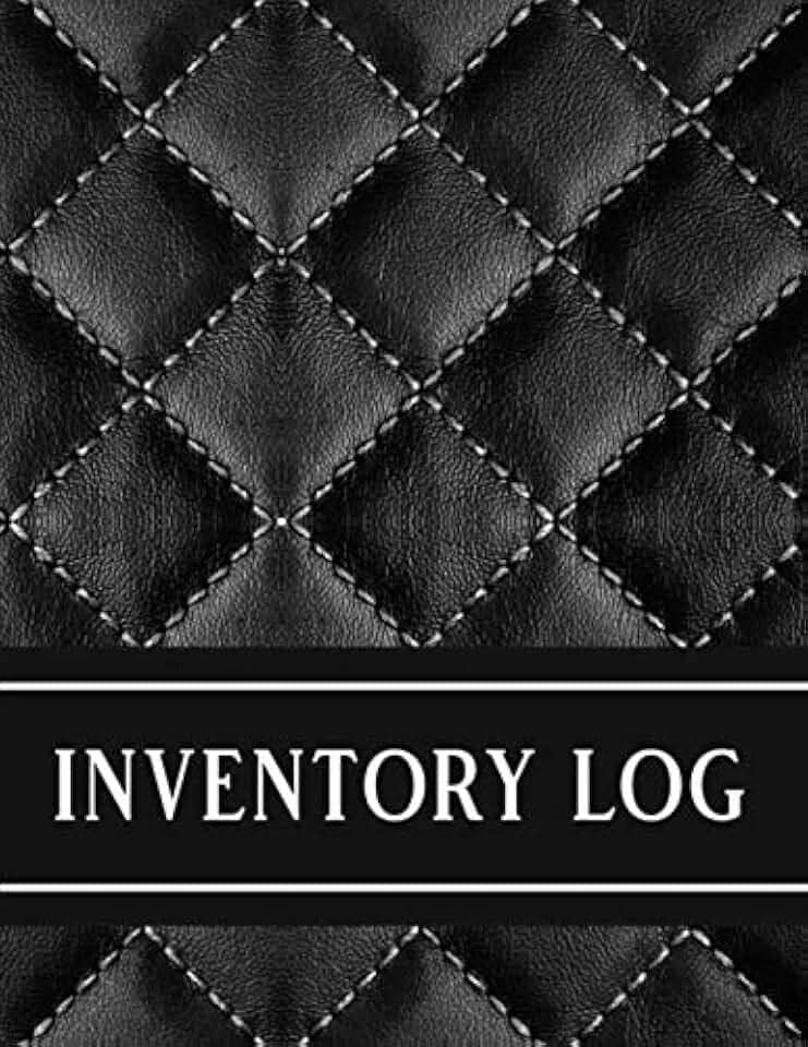 Inventory Log: Inventory Management Book - Large Inventory Ledger Book For Tracking and Recording Business Stock and Supplies - Faux Sewed Leather Design