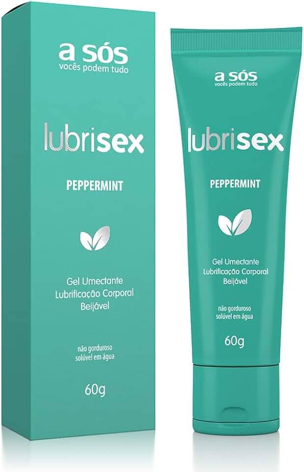 A SÓS Gel Lubrificante Beijável Lubrisex Menta - 60g