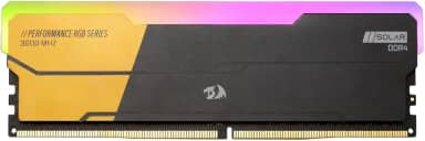 Memória Redragon Solar Desktop Gamer RGB 8GB (1x8GB), DDR4 3600 MHZ, CL16, Preta e Dourada, GM-805