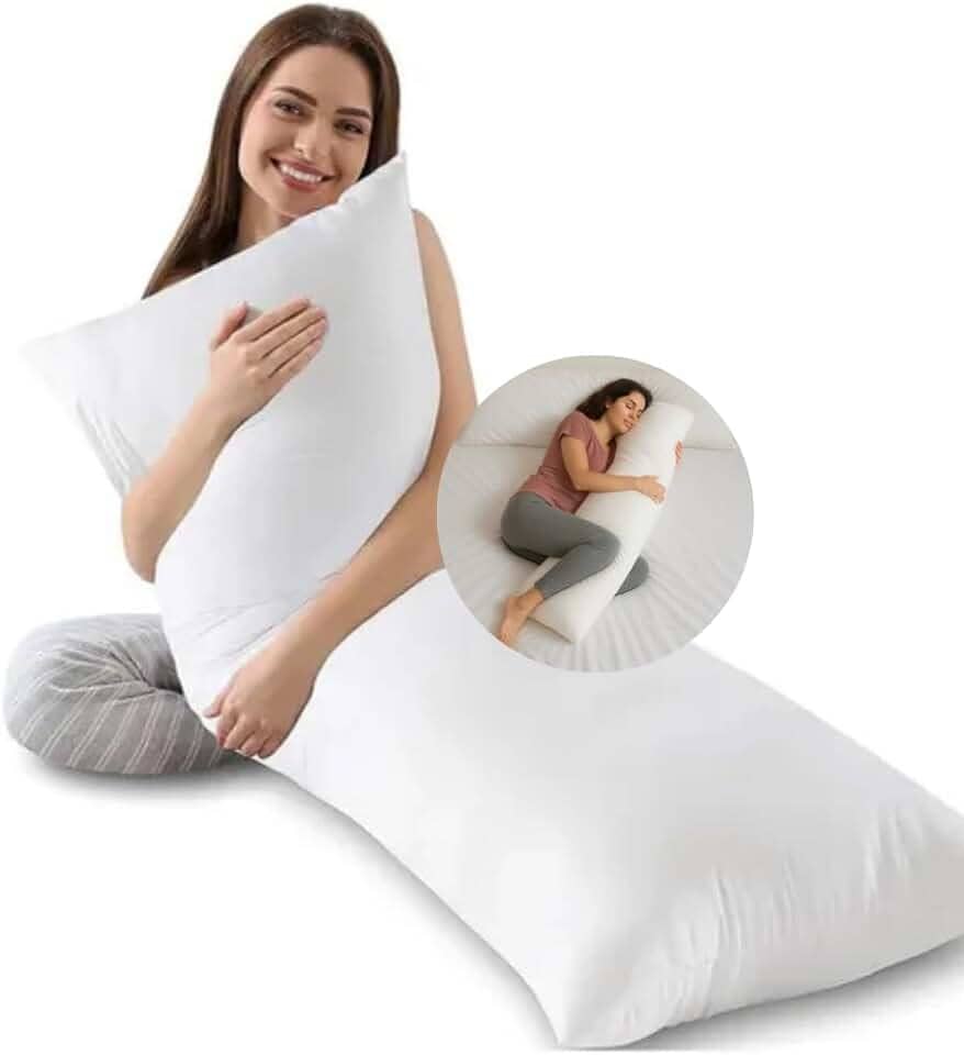 Travesseiro Corpo Inteiro 1,30m - Travesseiro Comprido Gigante para Abraçar, Dormir, Gestantes, Sofá - Shop100