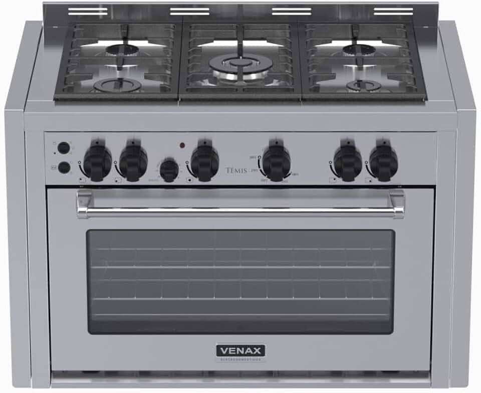 Fogao de Embutir 5 Bocas Venax Temis Inox Gas GLP 127 V