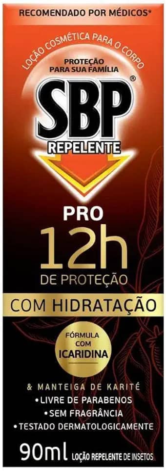 SBP Loção Repelente Corporal Pro 12 Horas Hidrata E Protege Preto E Laranja